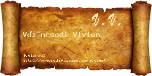 Váncsodi Vivien névjegykártya