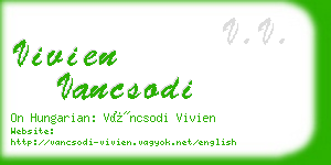 vivien vancsodi business card